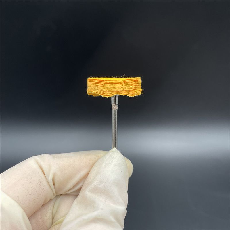T形迷你小布輪拋光輪鏡拋光輪黃布珠寶玉石拋光吊磨配件線2.35mm